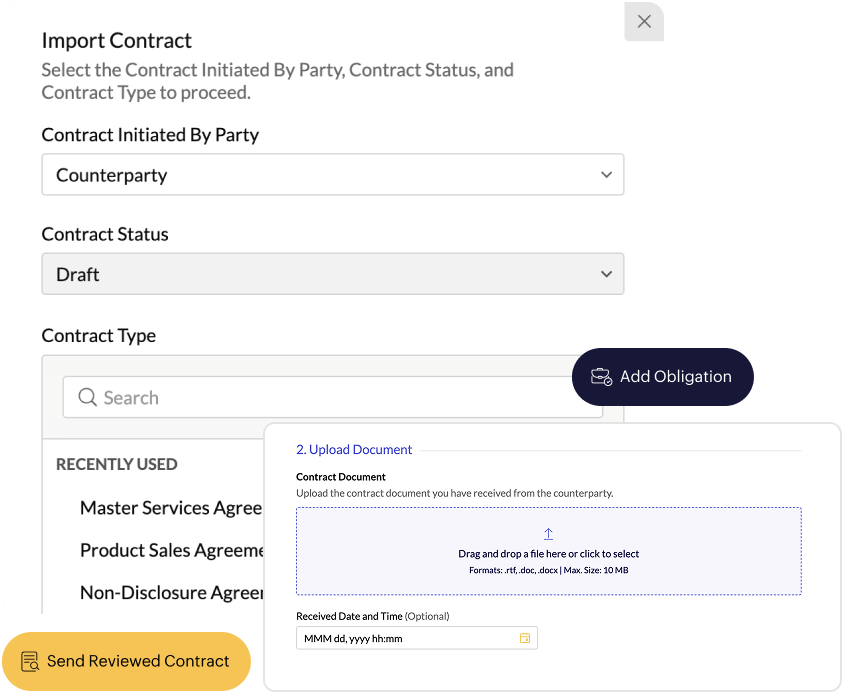 Counterparty-initiated contracts