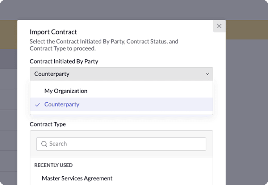 Counterparty contracts