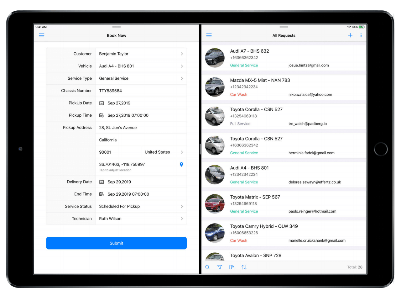 iPad用スプリットビュー