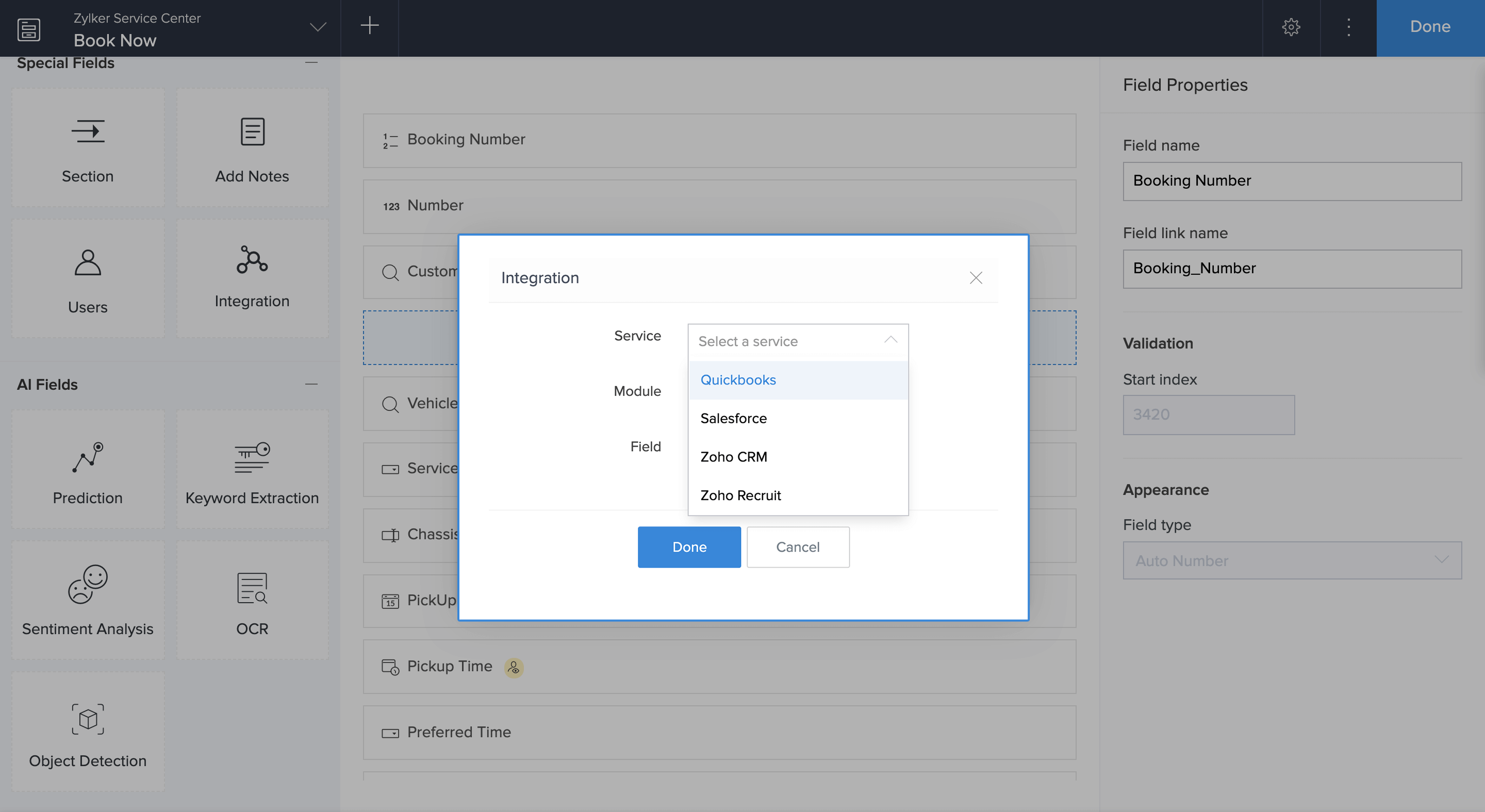 Low code platform Integrations - Zoho Creator