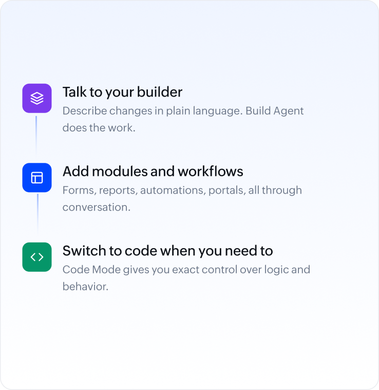 Build agent steps