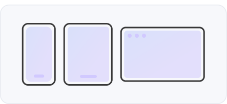 The same app running on phone, tablet, and web