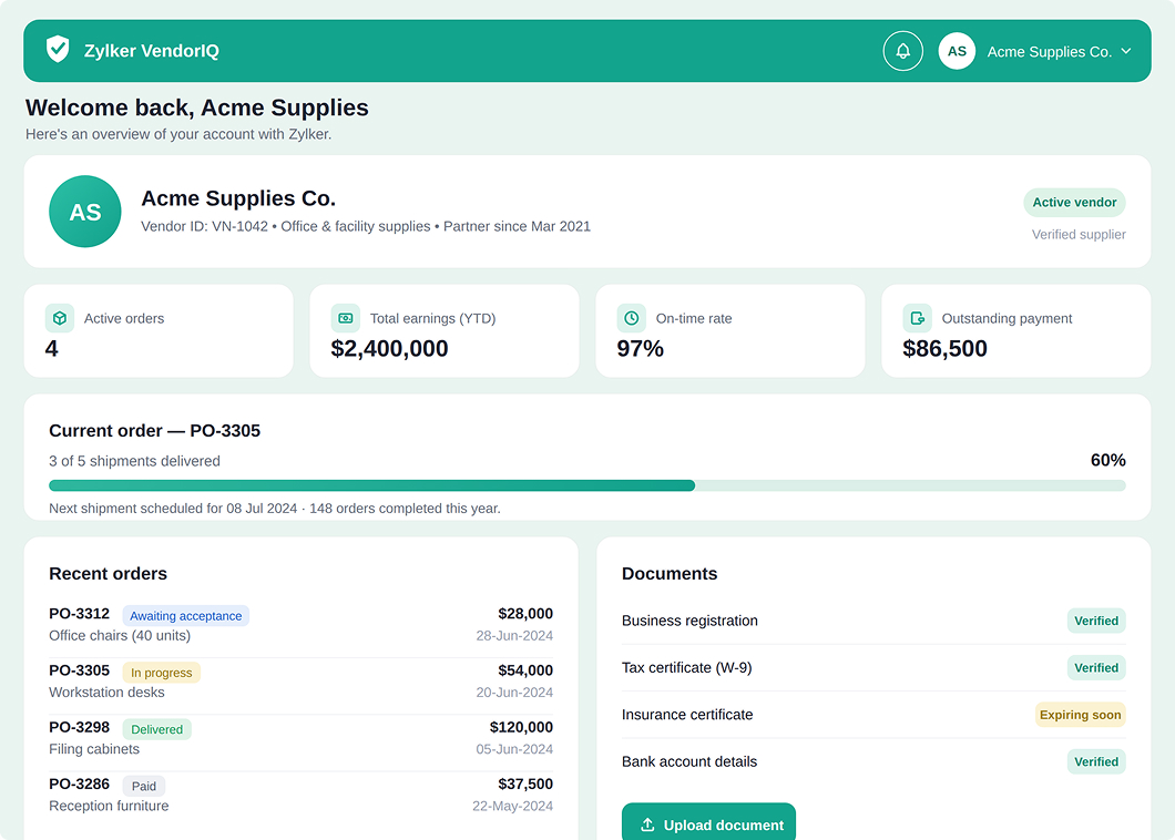 Vendor support