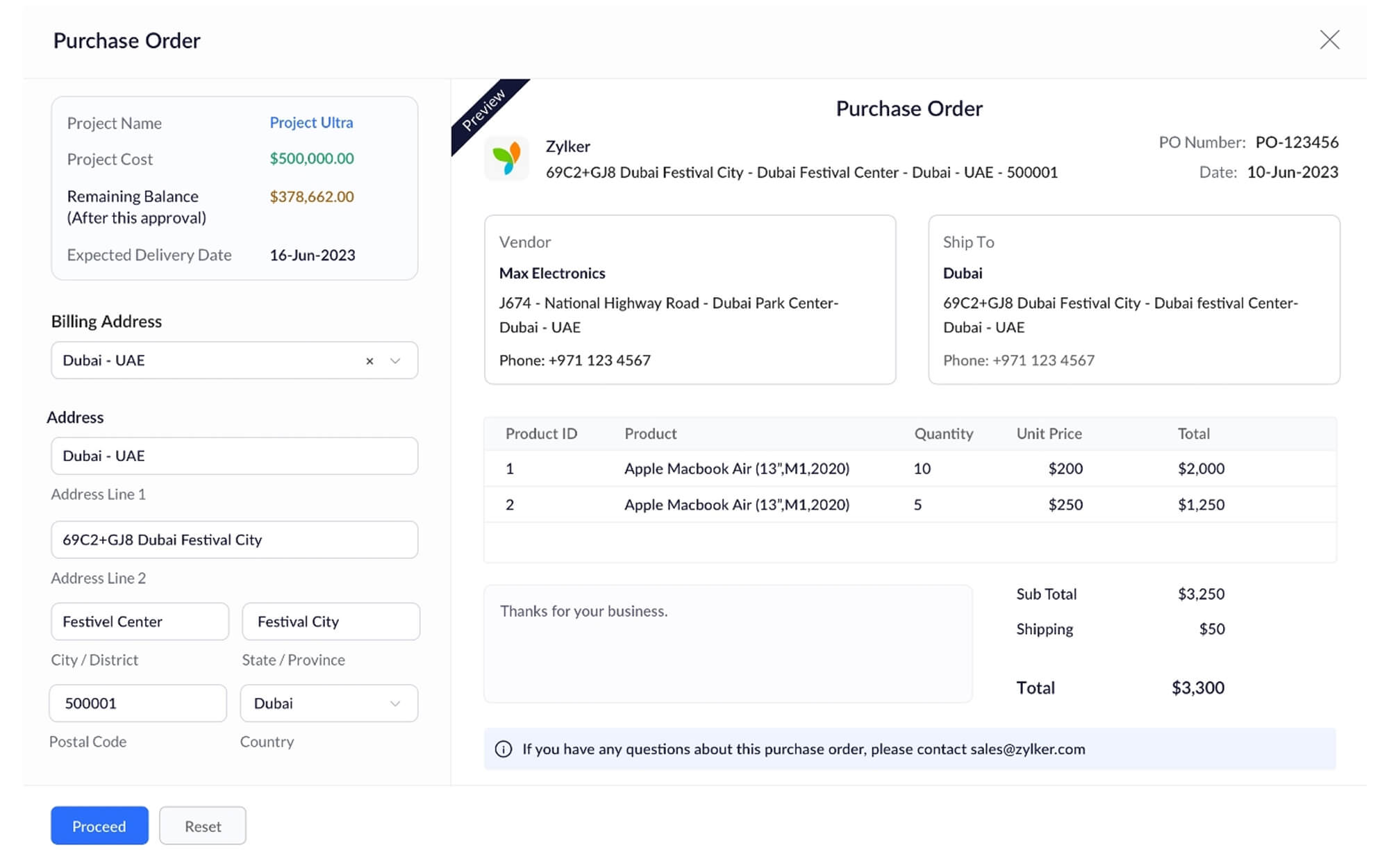 Digitized POs