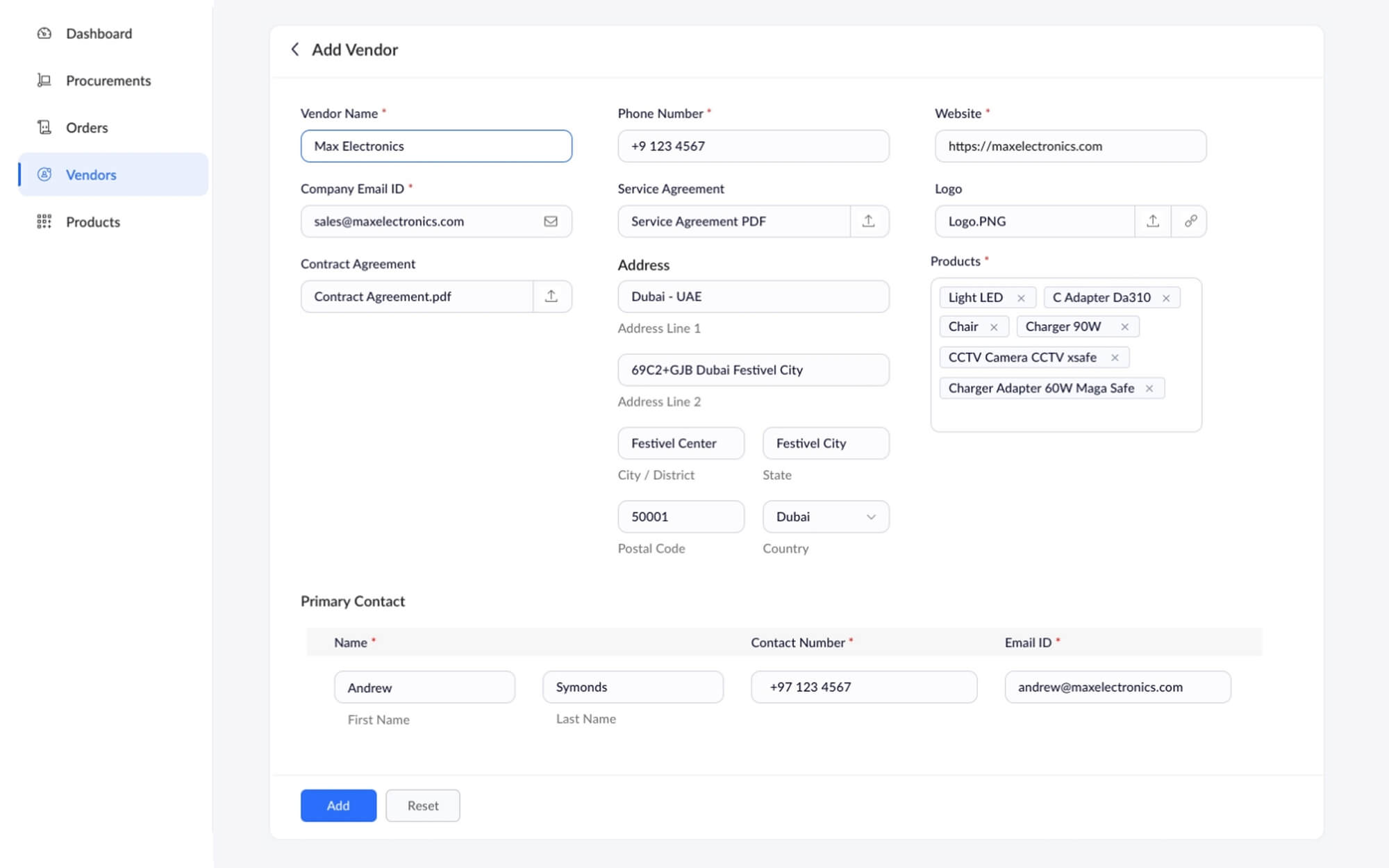 Vendor management