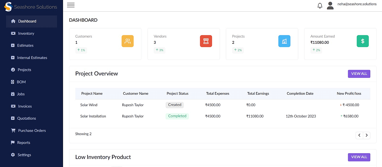 ERP for solar industry