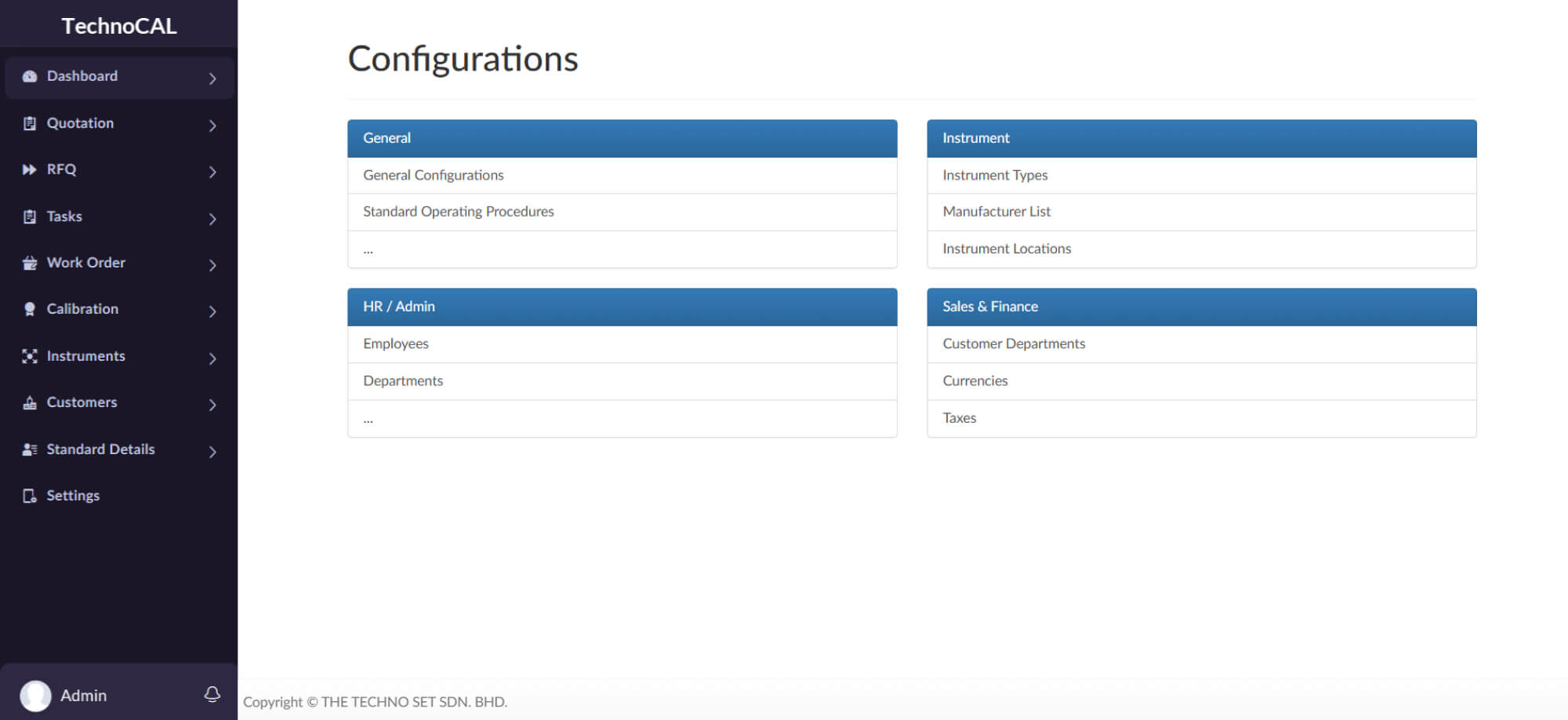 technocal-configuration