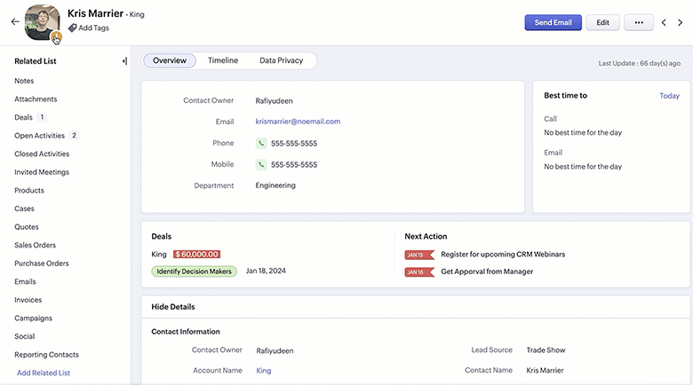 vision ai in zoho crm duplicate image detection notification