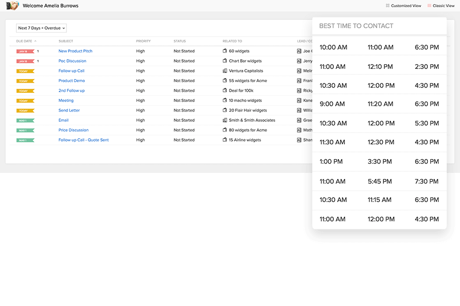 best time to contact