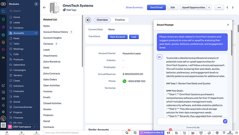 lead generation through zoho sites