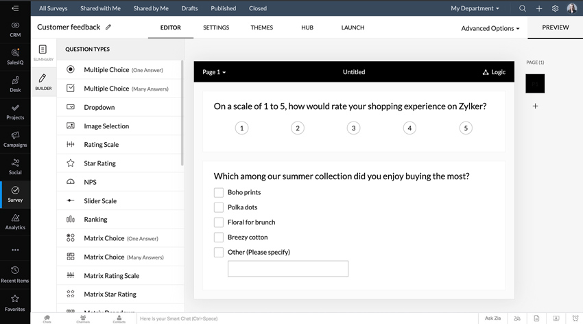 Diseñe, edite y vea comentarios de clientes desde un solo lugar