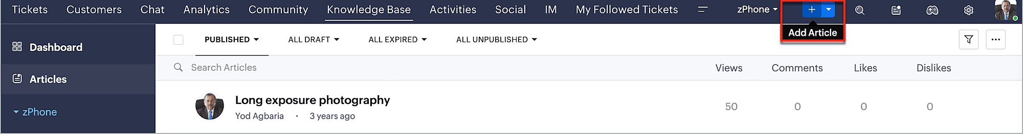 Create KB article Create KB article