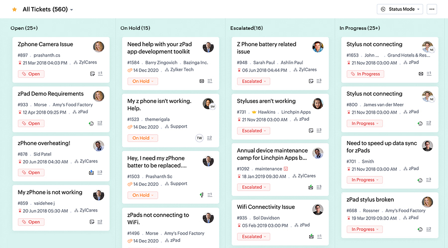 Efficient ticket management with Zoho Desk
