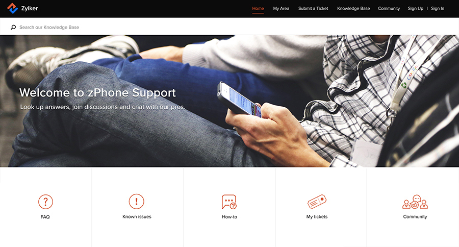 Customizable Brand Help Center with Zoho Desk