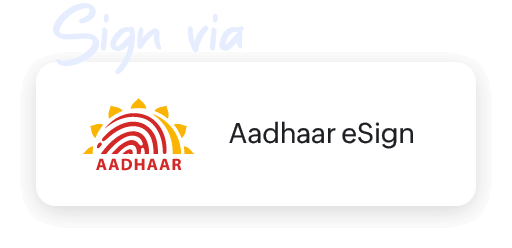 Sign via Aadhaar eSign