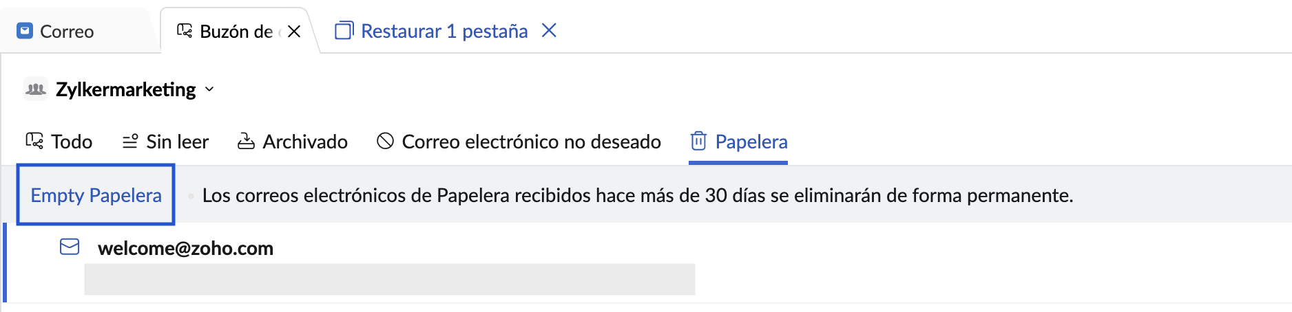 Vaciar papelera Vaciar papelera