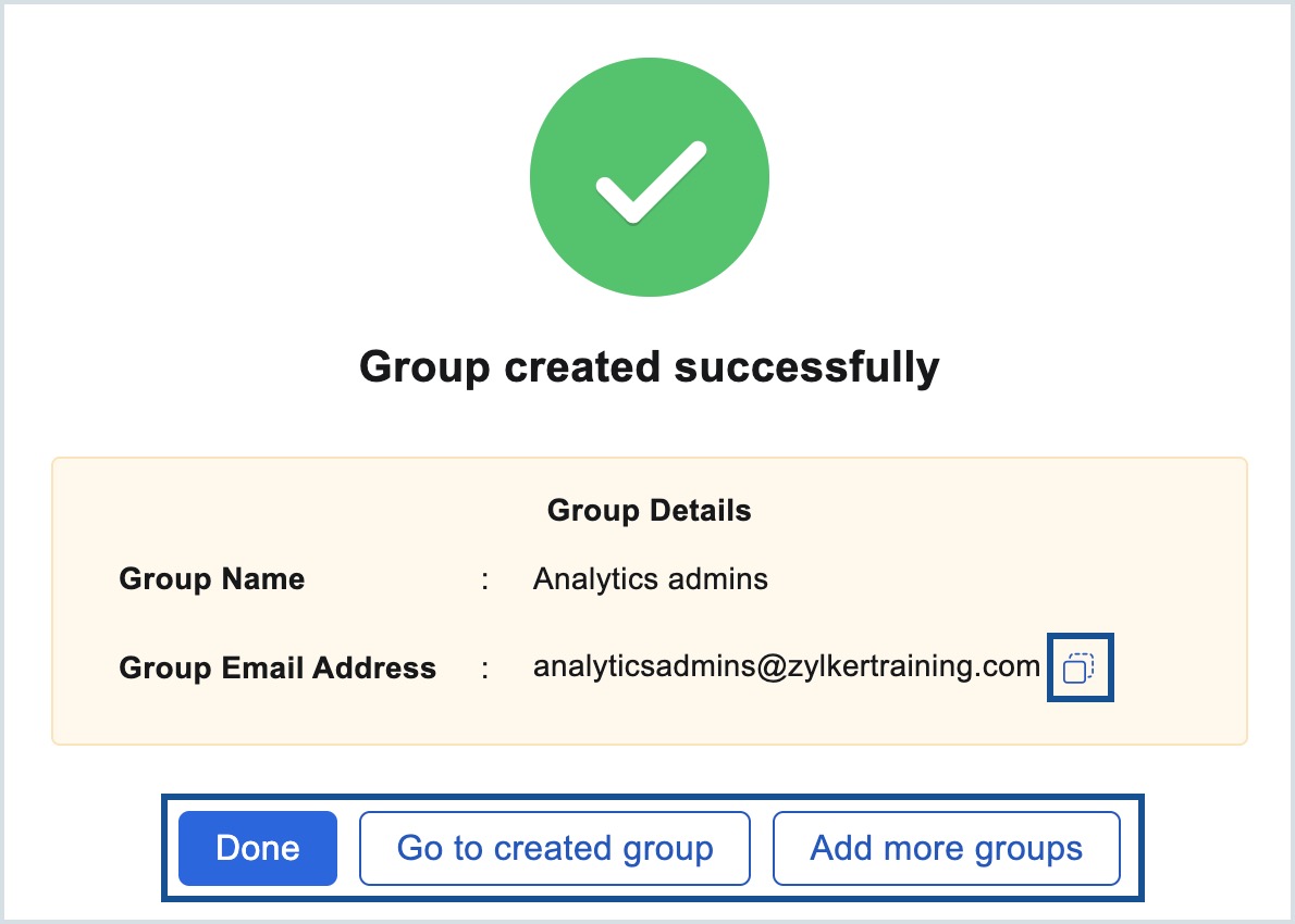 grupo creado