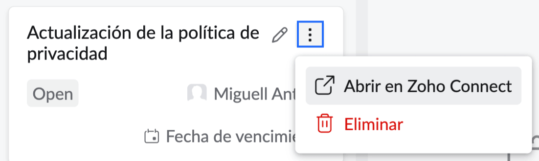 Más opciones