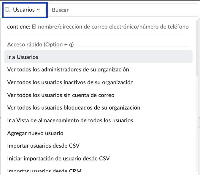 consulta de búsqueda