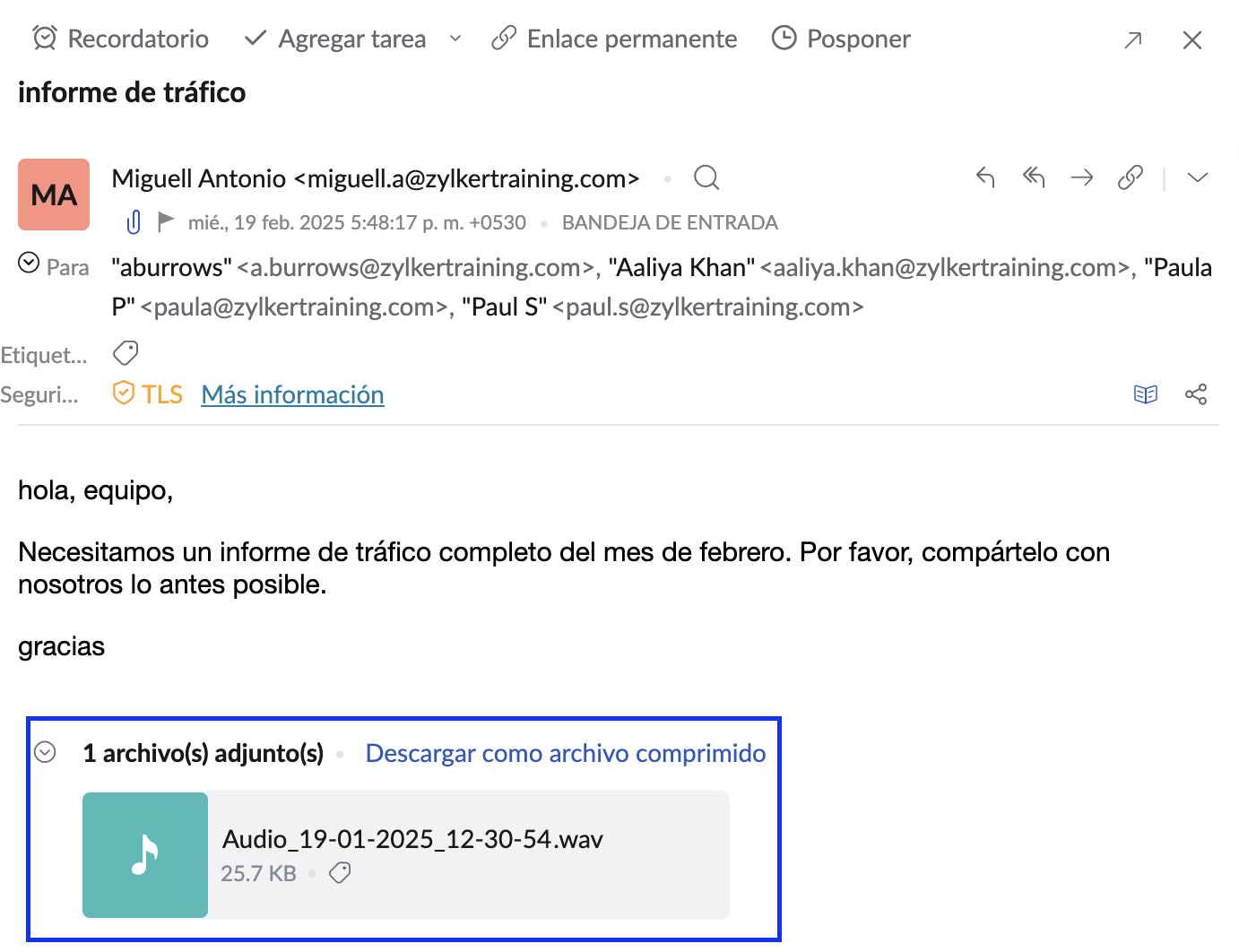 tarjeta de contacto por correo