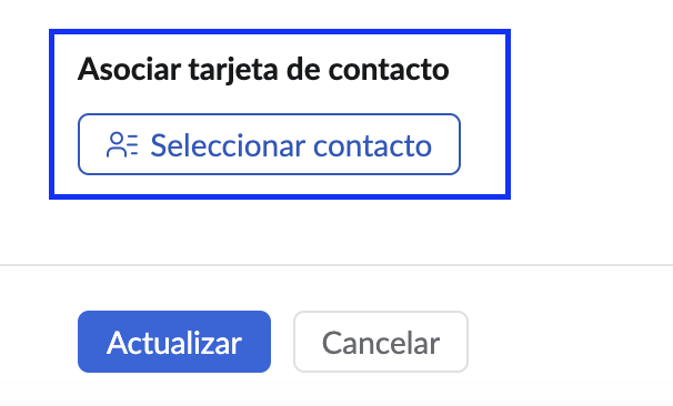 tarjeta de contacto