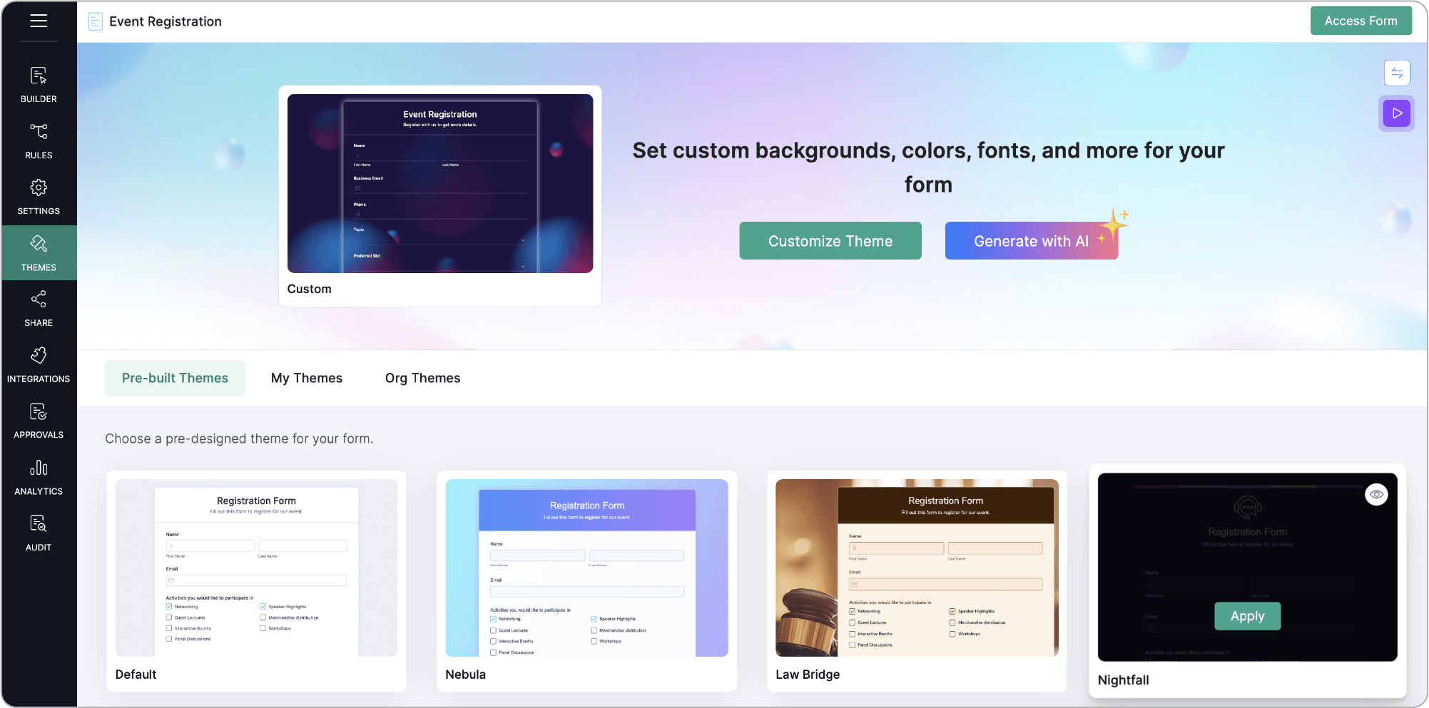 AI Theme Generation