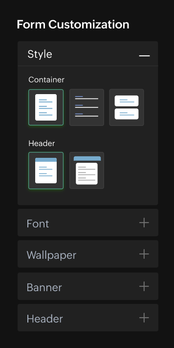 Customization