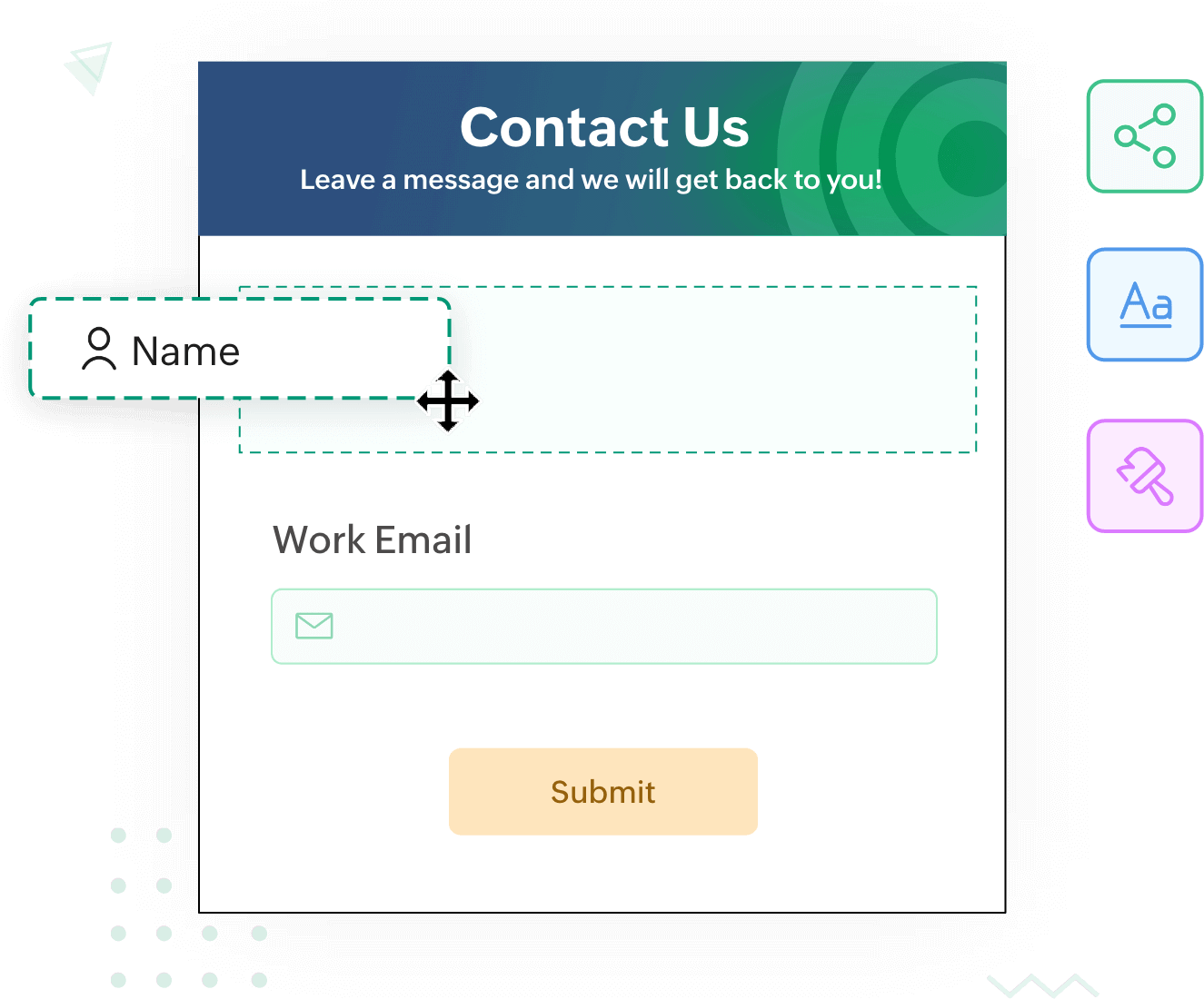 drag and drop contact form