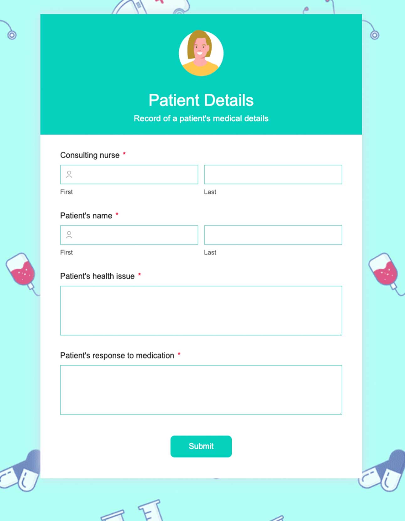 Patient detail form
