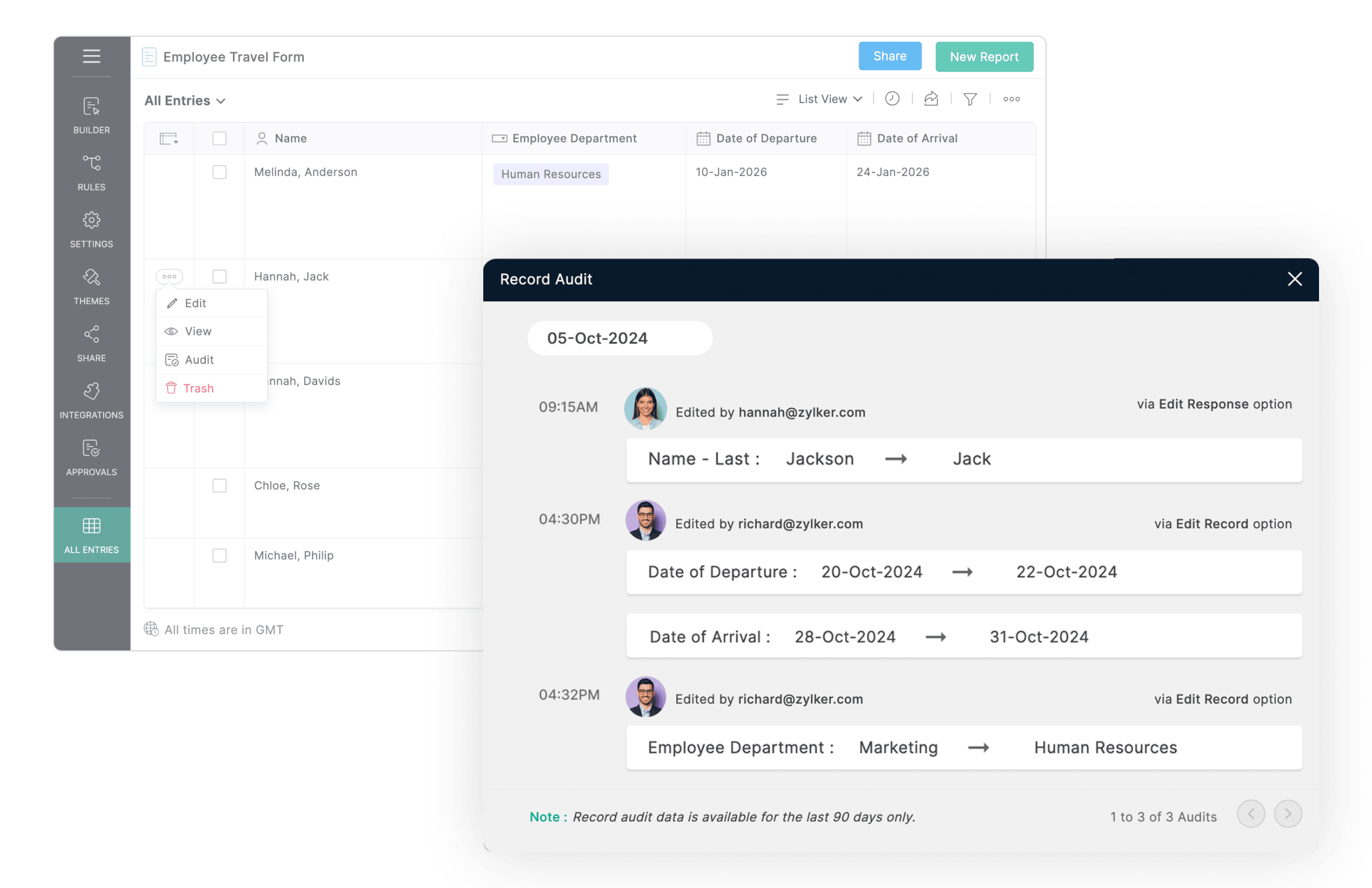 secure online form builder for hospital