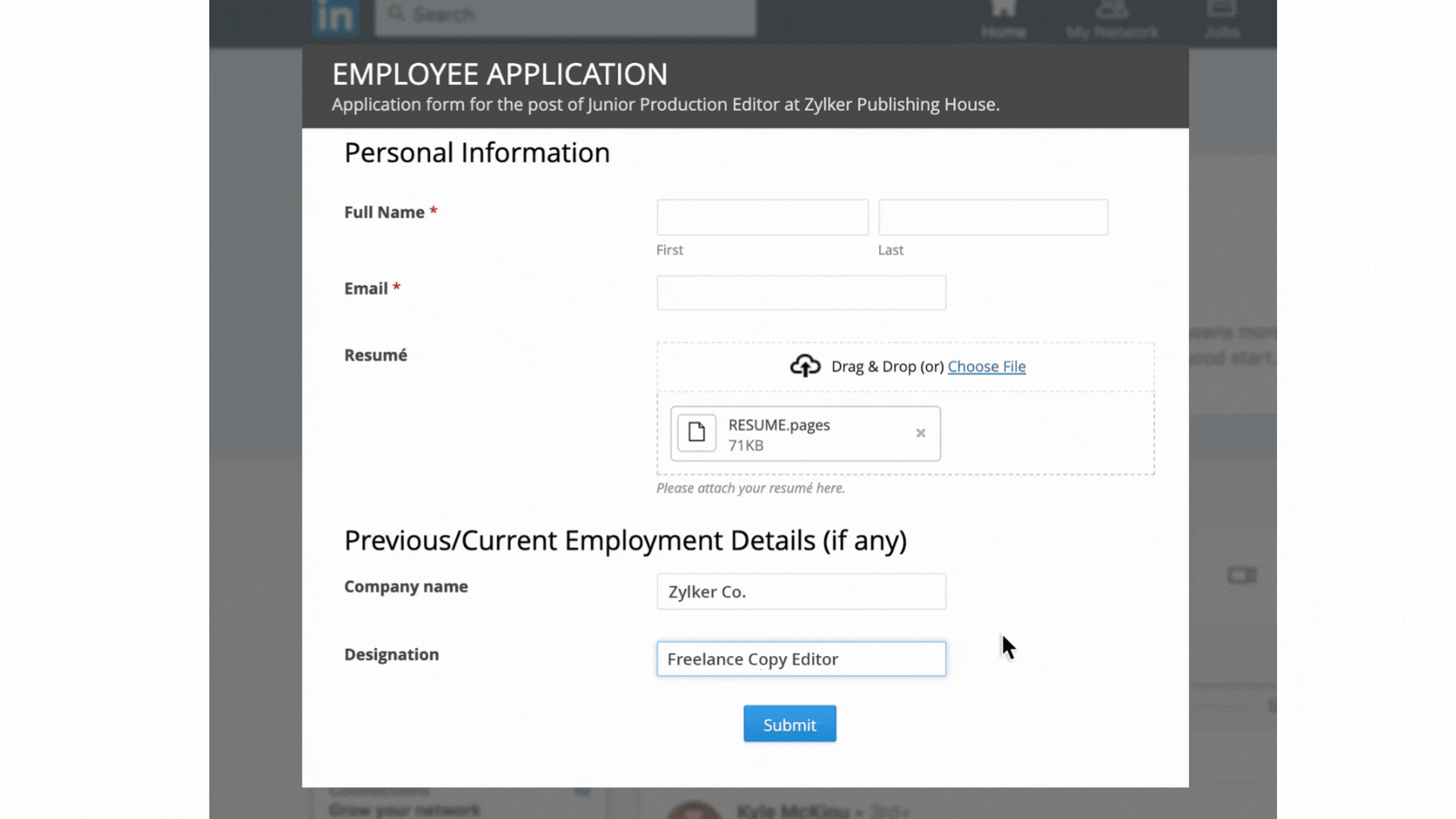 Zoho Recruit Integration