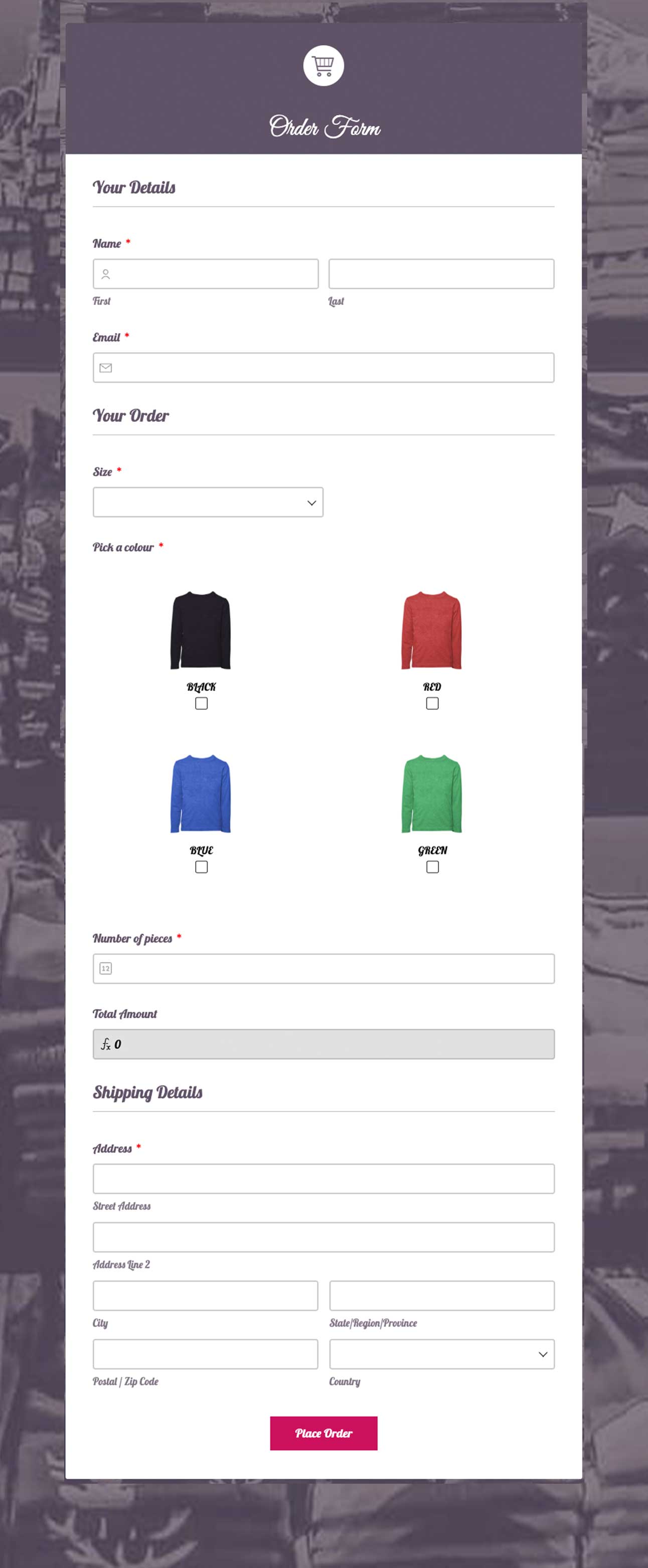 Order Form
