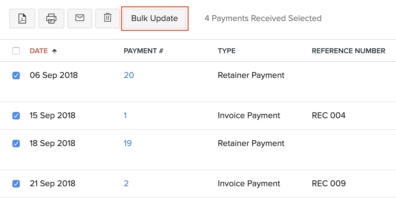 Bulk Actions