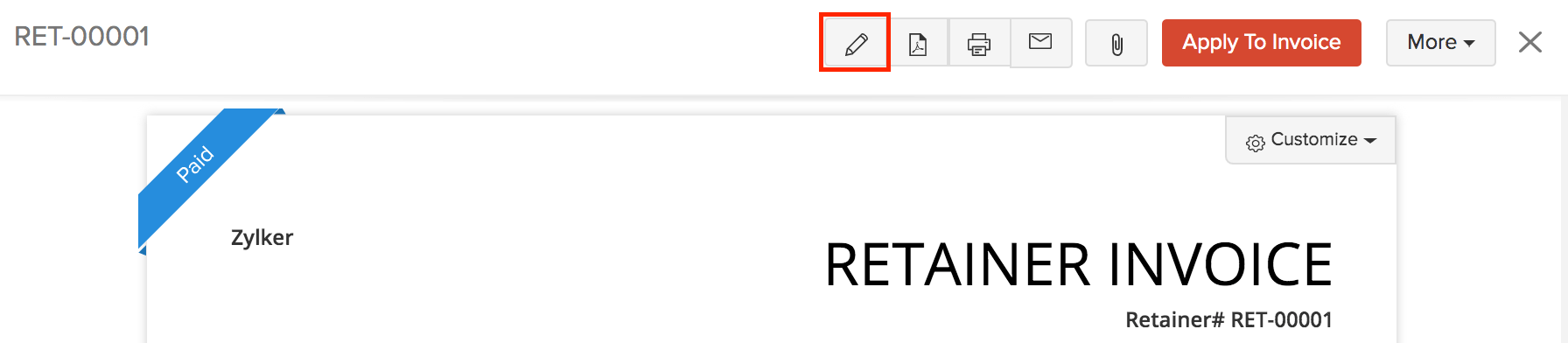 Edit Recurring Invoice