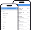 Zoho Mail の iOS / Android モバイルアプリ画面