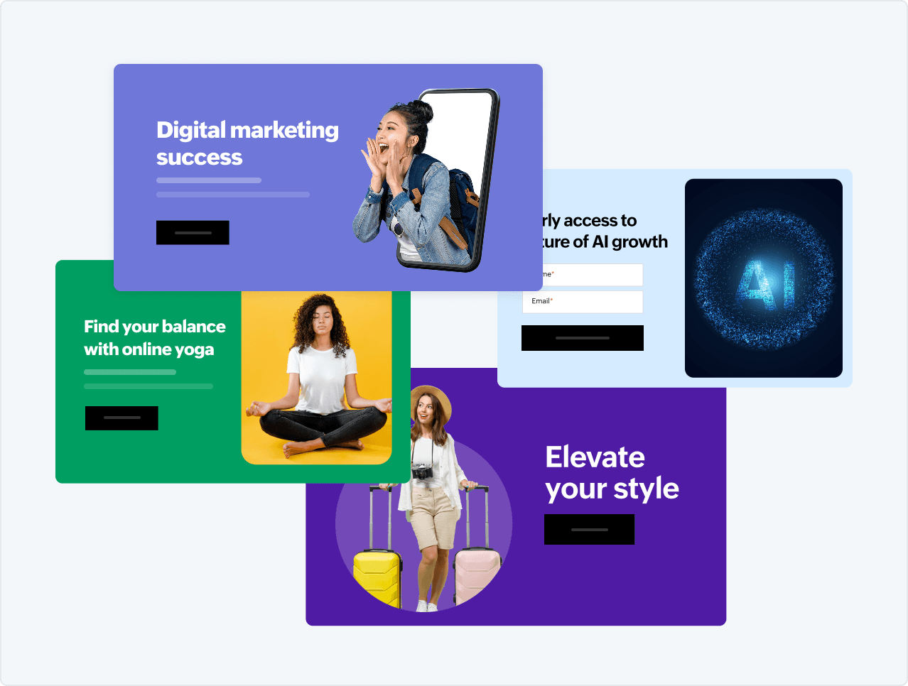 Industry-specific landing page examples