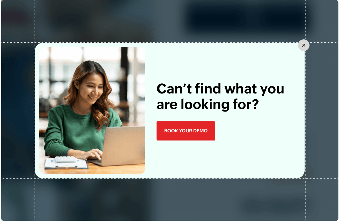 Smart landing page elements in action