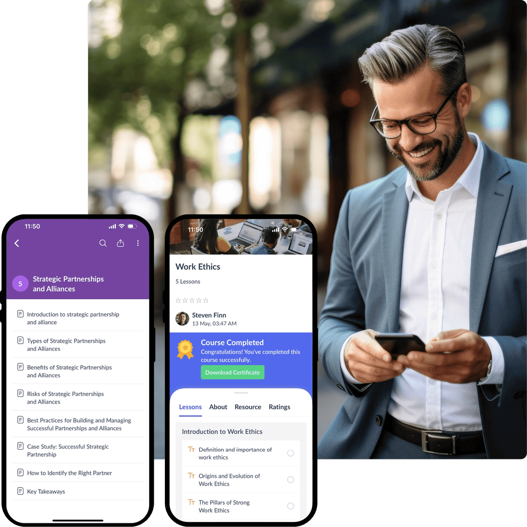 Reading your documents and attending training programs just using the mobile apps.