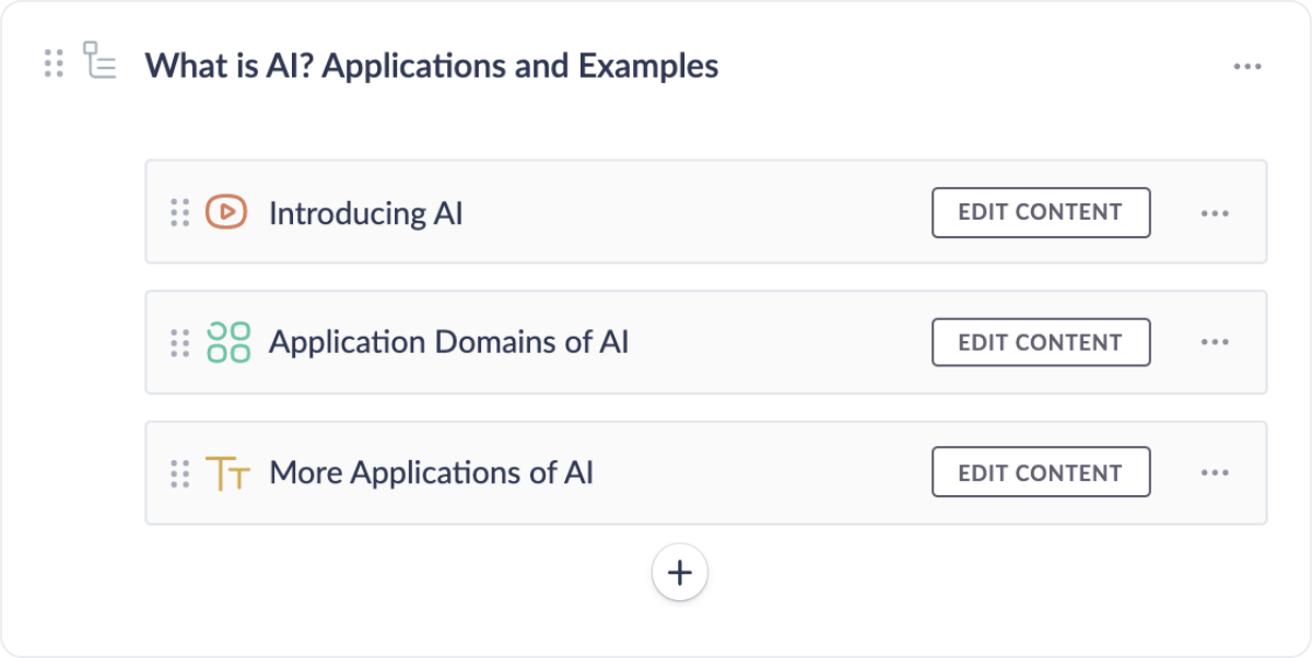 Simplified course authoring