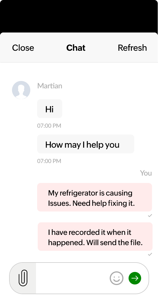File transfer via chat