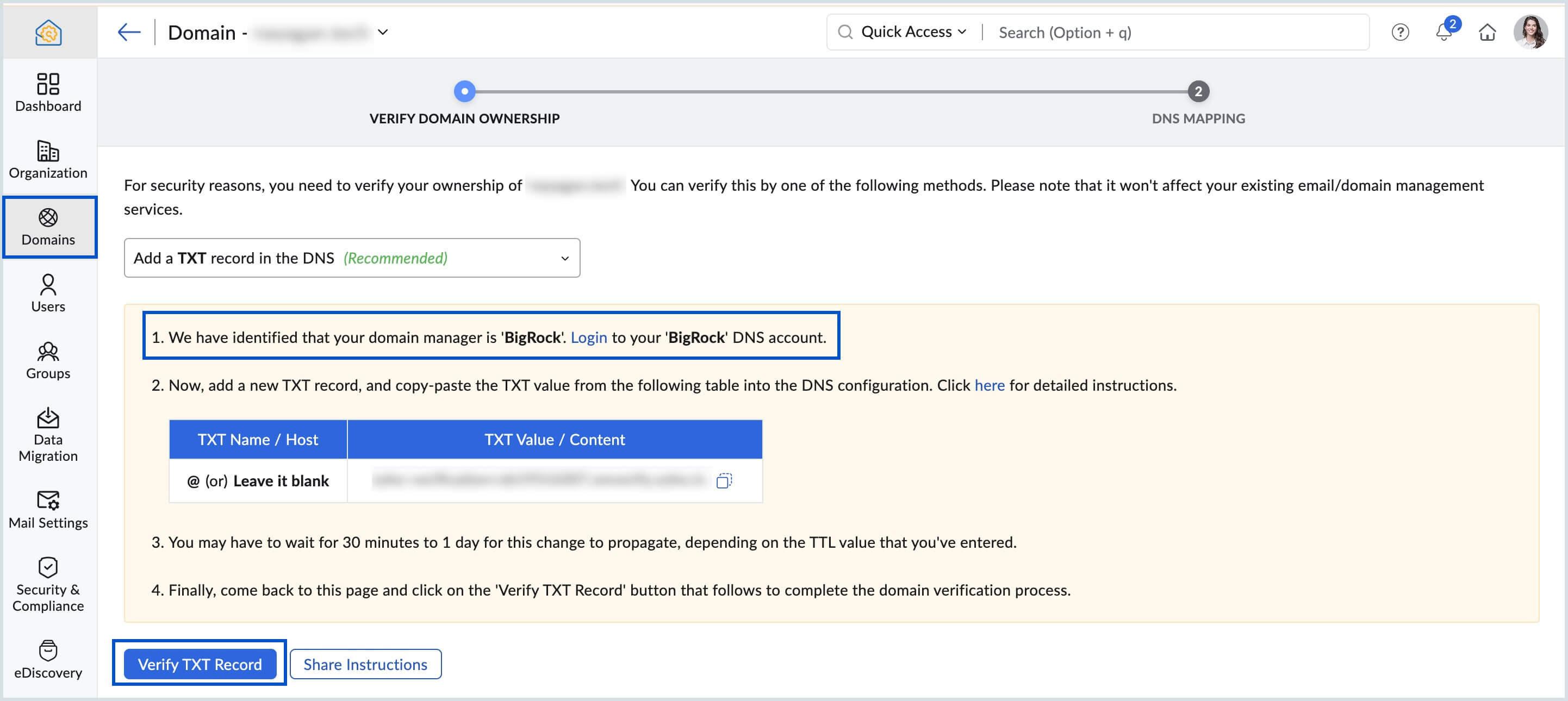 BigRock DNS login BigRock DNS login