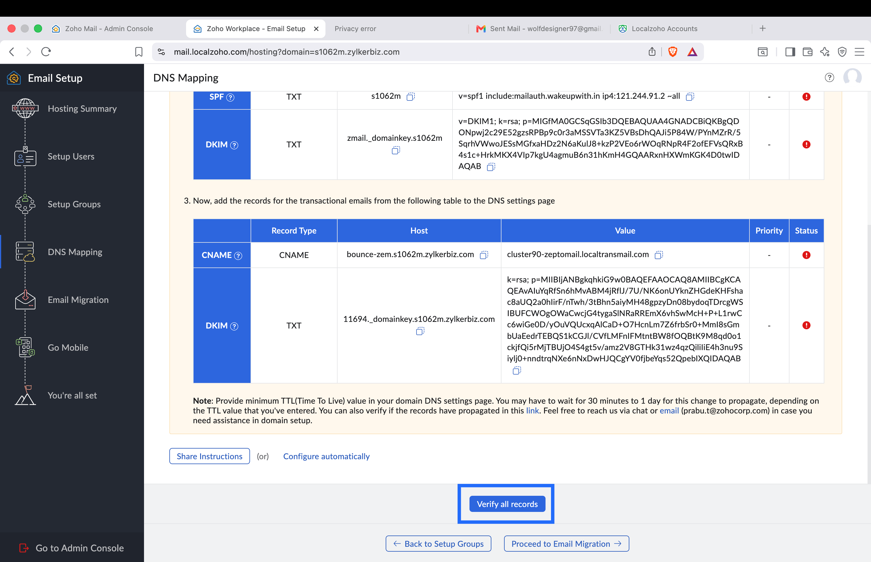 Navigate to your DNS Mapping Navigate to your DNS Mapping