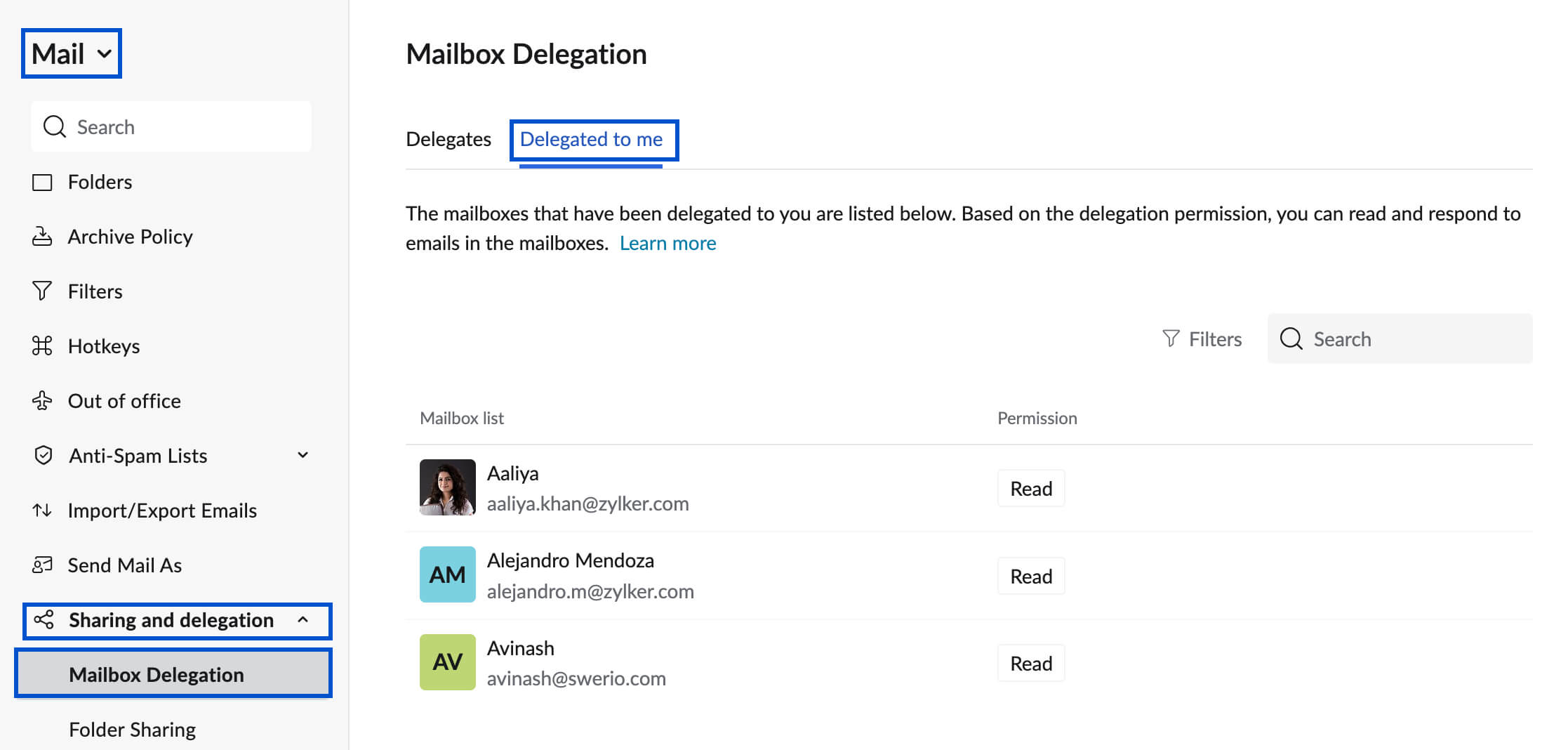 Unsubscribe mailbox Unsubscribe mailbox