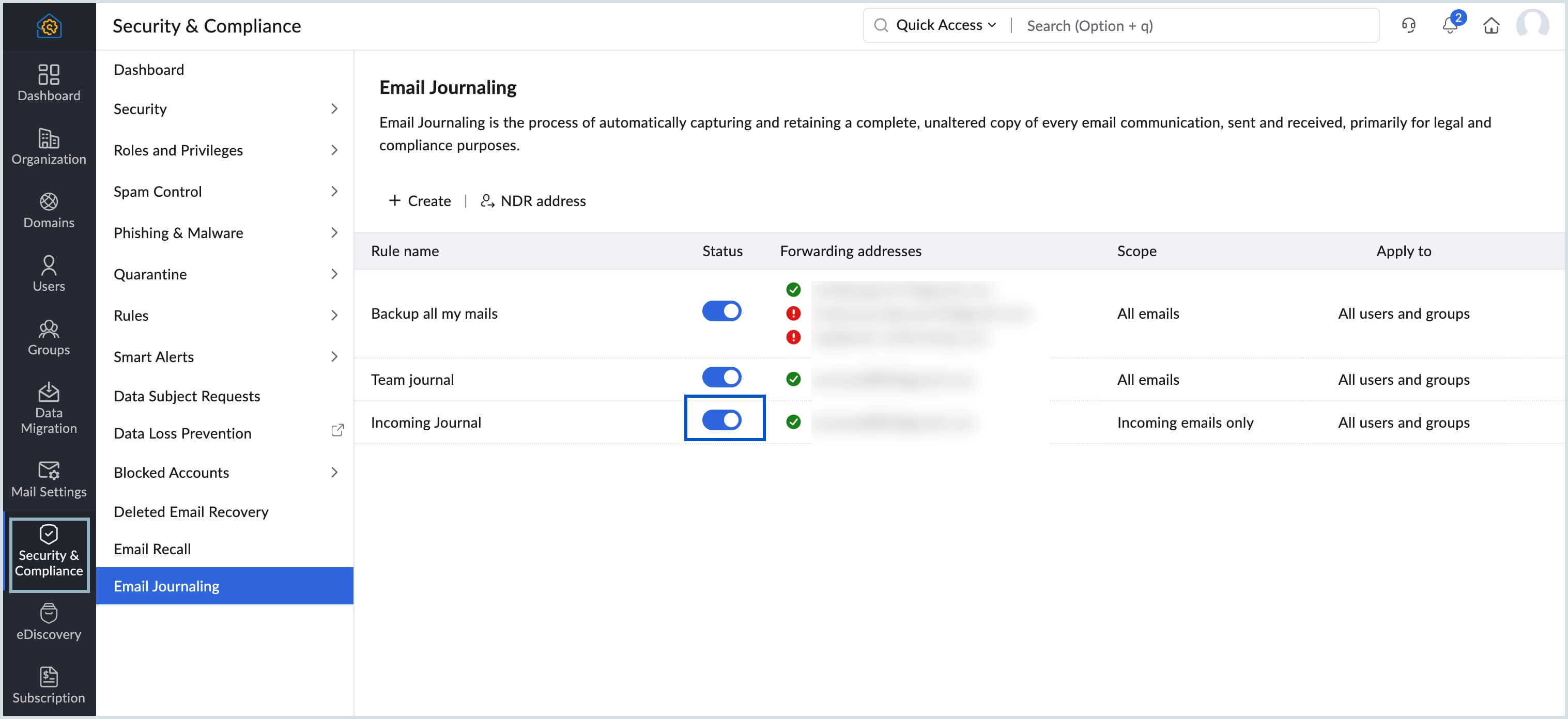 Disable journal Disable journal