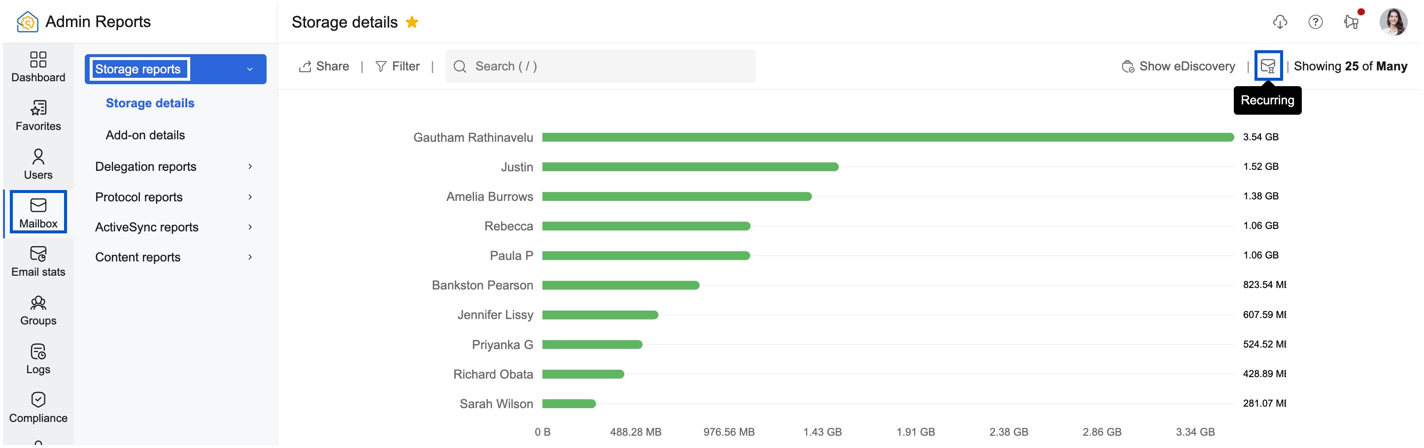 Accessing Recurring reports Accessing Recurring reports
