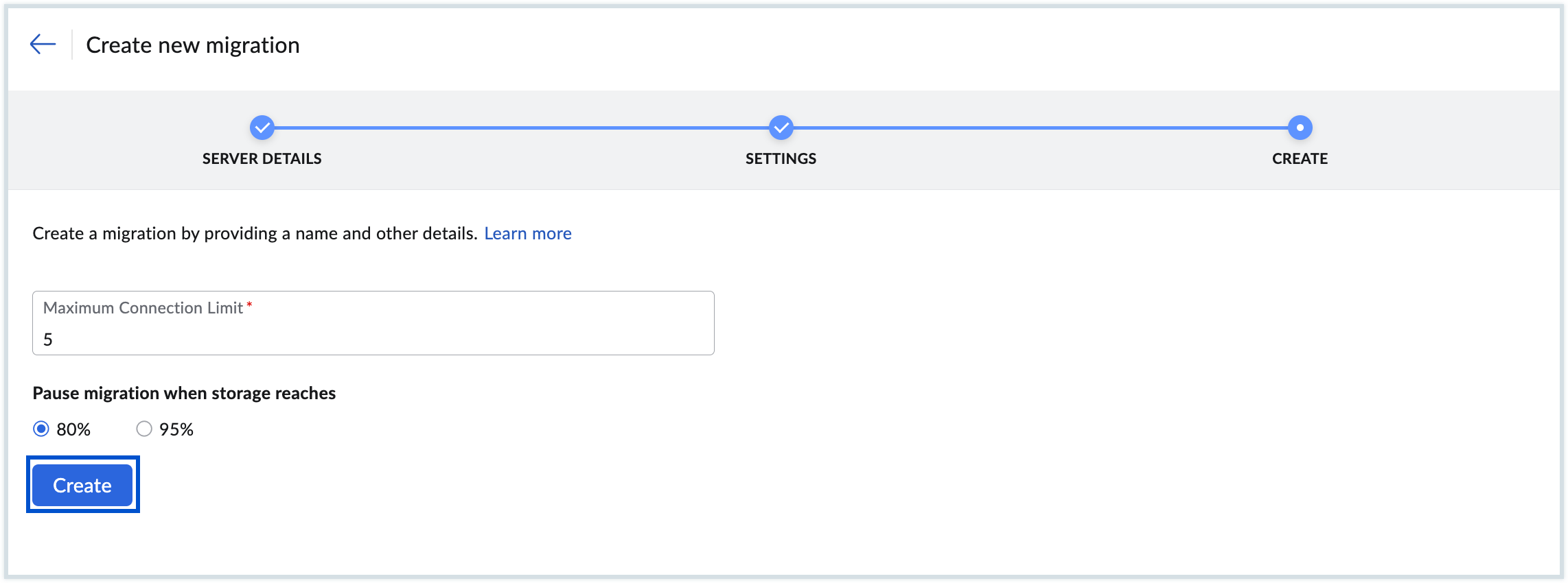 Create migration