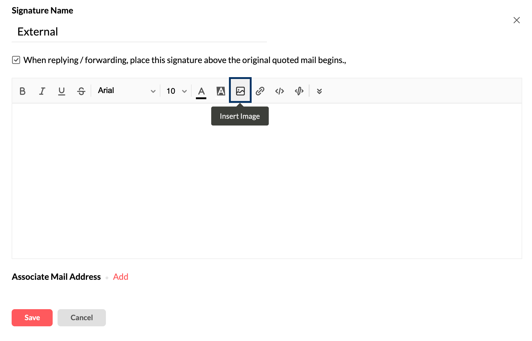 Inserting image into your email signature