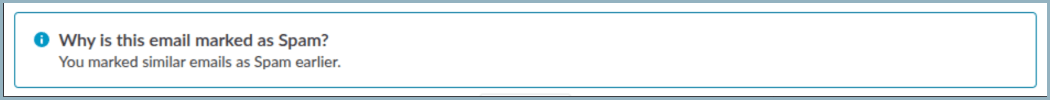 Similar email marked as spam Similar email marked as spam