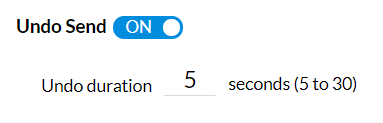 Undo send email