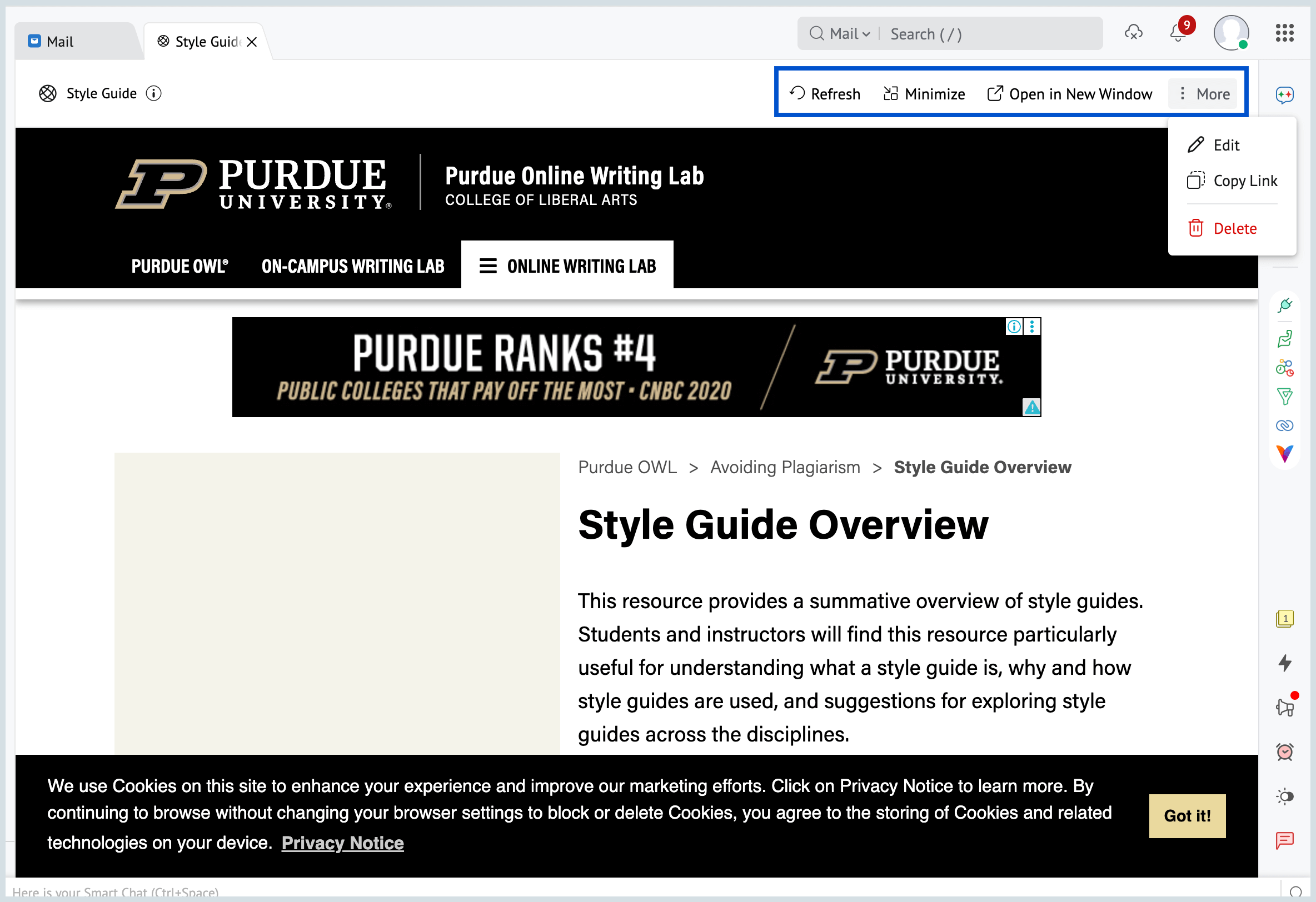 View Web Tabs View Web Tabs